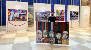 Galeria Eden إدواردو كوبرا يعرض بعض أعماله في مقر الأمم المتحدة. 