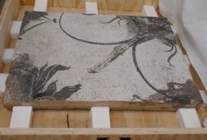 A piece of an ancient Roman mosaic, in storage for decades, was found and returned to Italy, where it will be restored and displayed for the public.