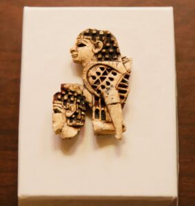 Salwan Sinjaree, the chargé d'affaires at the Embassy of the Republic of Iraq, accepted the return of the small ivory figure on behalf of the Republic of Iraq. Archaeologists believe the artifact, which stands only 2 1/4 inches tall and 1 1/2 inches wide, dates back 2,700 years. 
