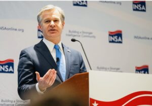 Director Wray outlined the FBI's new five-year intelligence program strategy at the INSA summit.